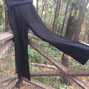 Zenna Signature black knit  flare yoga pants leggings loungewear